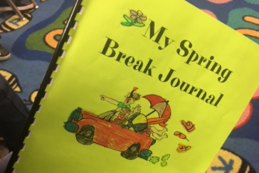 Explorers in Ms. Furden’s class journaled about their experiences over Spring Break and then shared their writing during Morning Meeting!