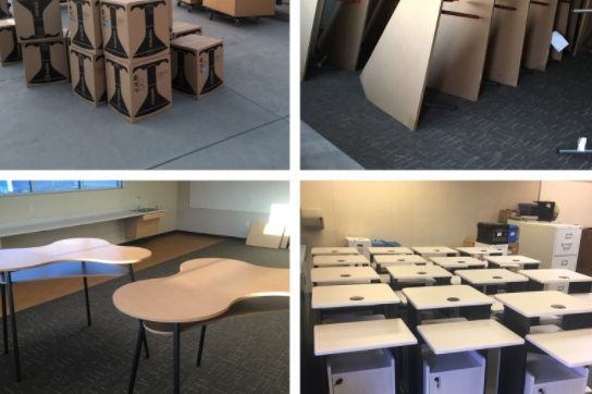Awesome.  Epic.  Flexible.  Beau-ti-ful.  Just some of the words that have been used to describe the new furniture that’s been landing at our campus this past week!  We’re excited that it’s here, but more excited to see what the team does with it!
