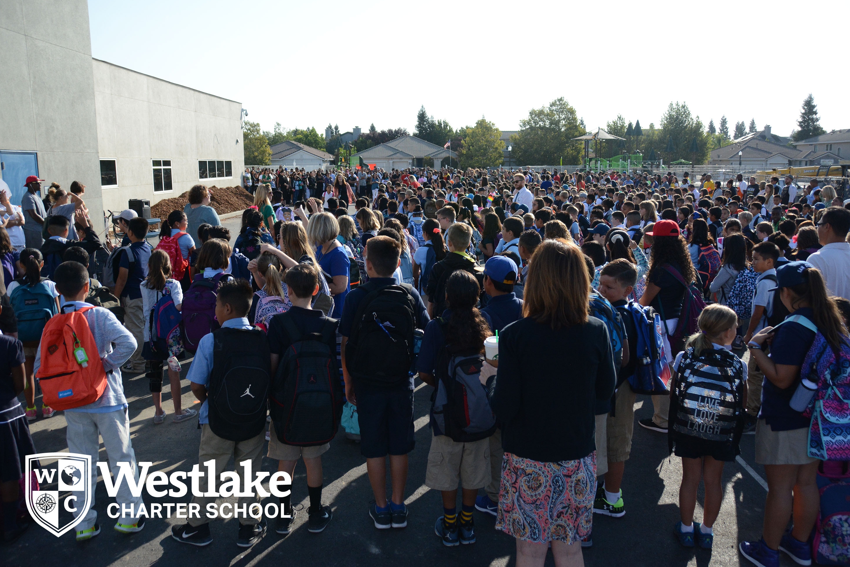 Thank you to the hundreds of families that worked together to make our first day of school so magical. Look at this picture, our entire Kindergarten through eighth grade community all together on one amazing campus.
