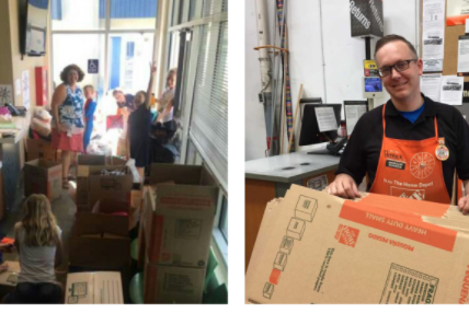 The Hurricane Harvey donation drive was an illustration of what happens when our school and community collaborate! From Mrs. Hoyt and Mrs. Sanchez championing the idea, to Home Depot donating boxes, to the team who stayed late packing the boxes. Special shout out to parent Anthony Najera and Miss. Riehl’s family’s company, Capitol Barricade, in getting the boxes to Houston.