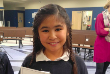 Our school-wide spelling bee winner has qualified to head on to the next round of competition on March 7th.  She will be competing for the regional title! Way to go, Leanne!