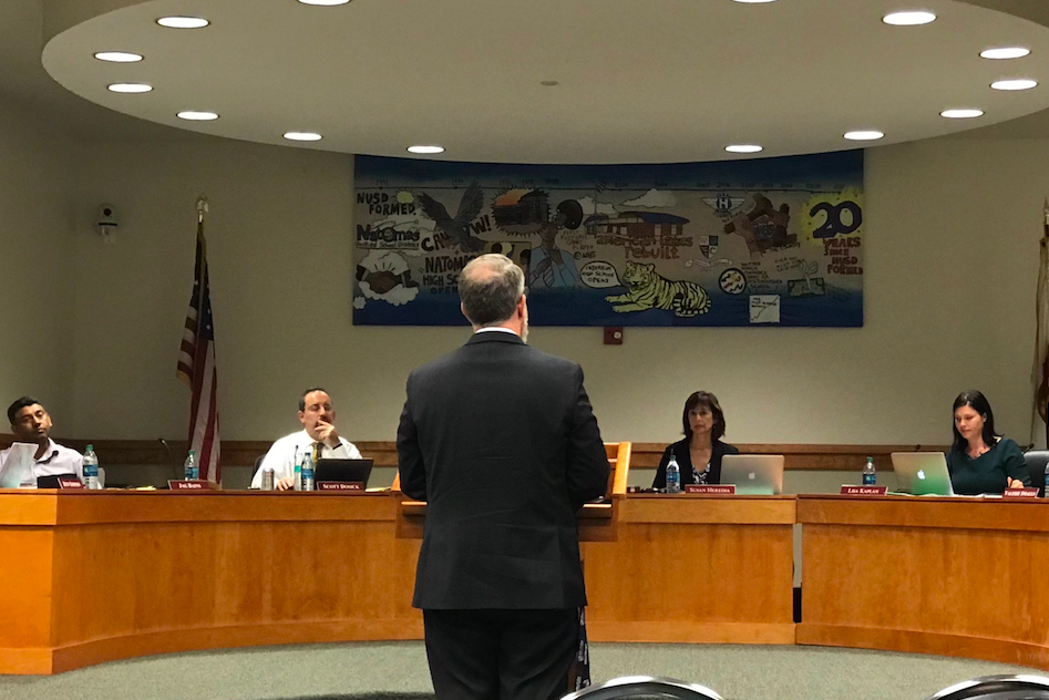 Mr. Eick presents our K-12 Charter petition to the NUSD Board of Trustees, September 11, 2019.