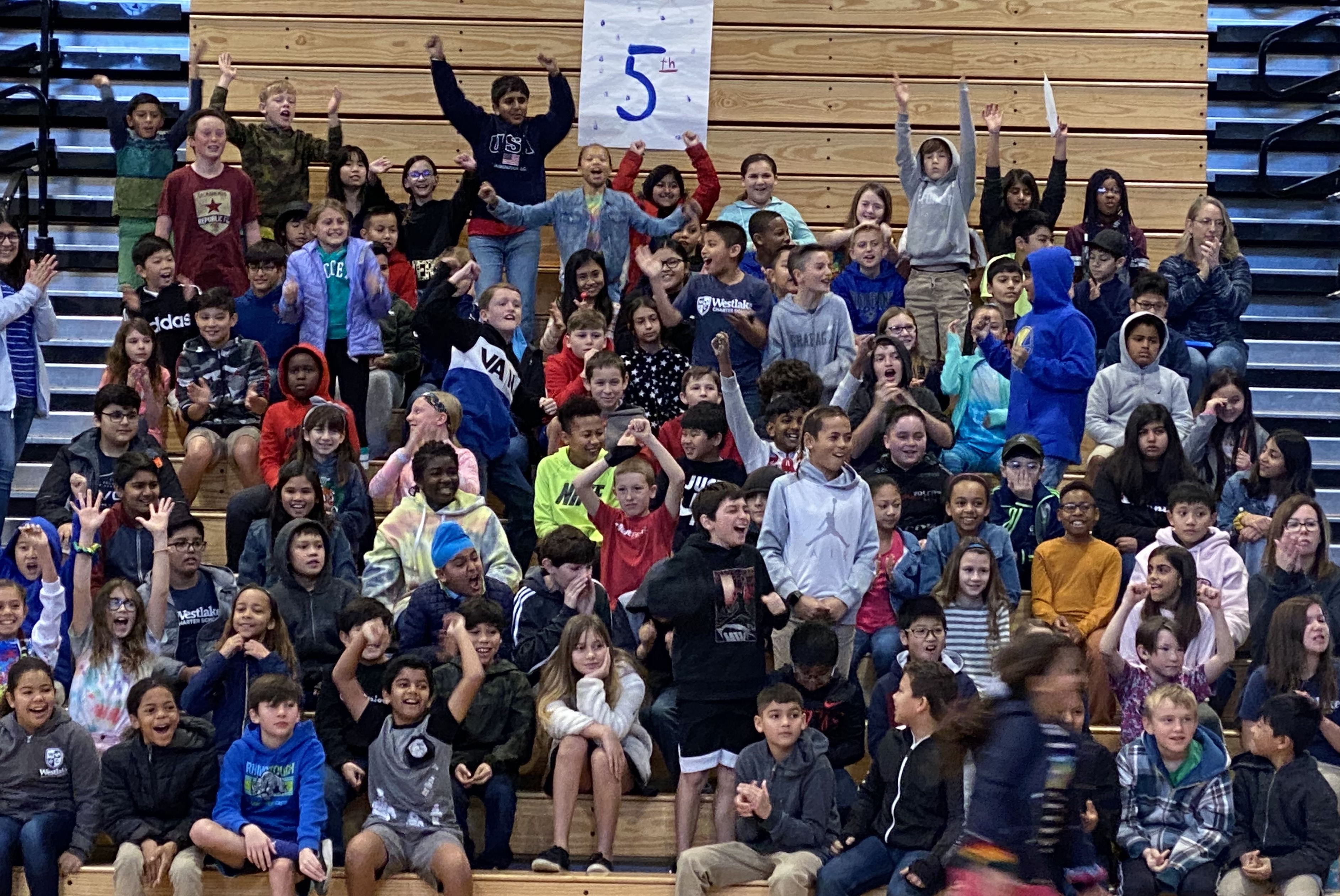 Our 6-8th grade leadership students put on an energetic rally for our 3rd to 5th grade students! Students competed in a caterpillar challenge, an obstacle course, and dodgeball!