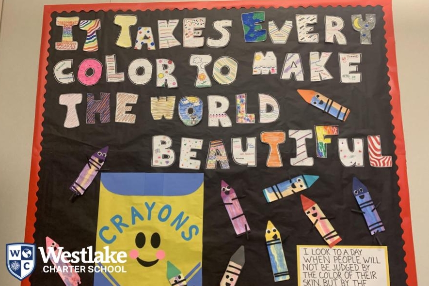 Shoutout to our BASE kids and staff, Ms. Tina, Ms. Mayela for creating this beautiful board that celebrated Dr. Martin Luther King Jr's birthday and spreads the message of unity in our BASE room! #WcsJoyfulLearning