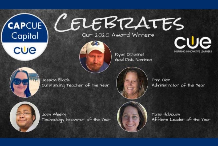 Congratulations to Jessica Block for her recent nomination as Outstanding Teacher of the Year by CapCUE representing the 12 county greater Sacramento area! Jessica must also be celebrated for representing our school on the California K-12 High Speed Advisory Board. Mrs. Block was appointed to this board seat by California State Superintendent, Tony Thurmond.
