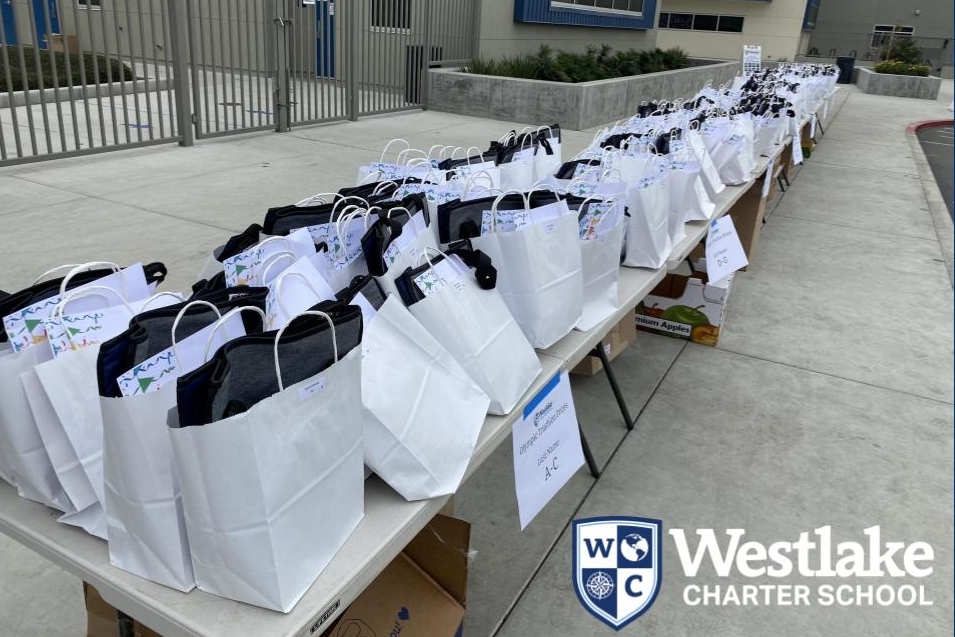 We truly demonstrated what was possible when school and community collaborate with our Olympic Triathlon Fundraiser! The Westlake Charter School parking lot curb was full of prizes last week for our fundraising winners!