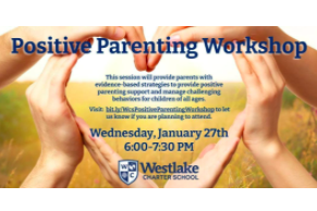 Thank you to every family who joined us for our Virtual Positive Parenting workshop! We discussed parenting strategies such as consistency and routine, special time, praise and more. You can view the recording of the workshop at: https://youtu.be/sFCsFSIM_Sk