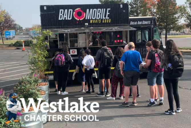 Our high school students enjoyed their first Food Truck event the Friday before break. Lunch options included NUSD Food services, Kiki’s Chicken, and Bad Bakers. Thank you to our student leadership class at WCHS for planning this event!