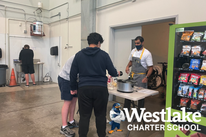 Our Planting a Revolution elective met with Chef Ravin Patel to explore culinary skills. Our 9th graders made leek pasta and for many students this was their first time trying leeks.  The smells wafting out of our student commons were unbelievable. #WcsJoyfulLearning