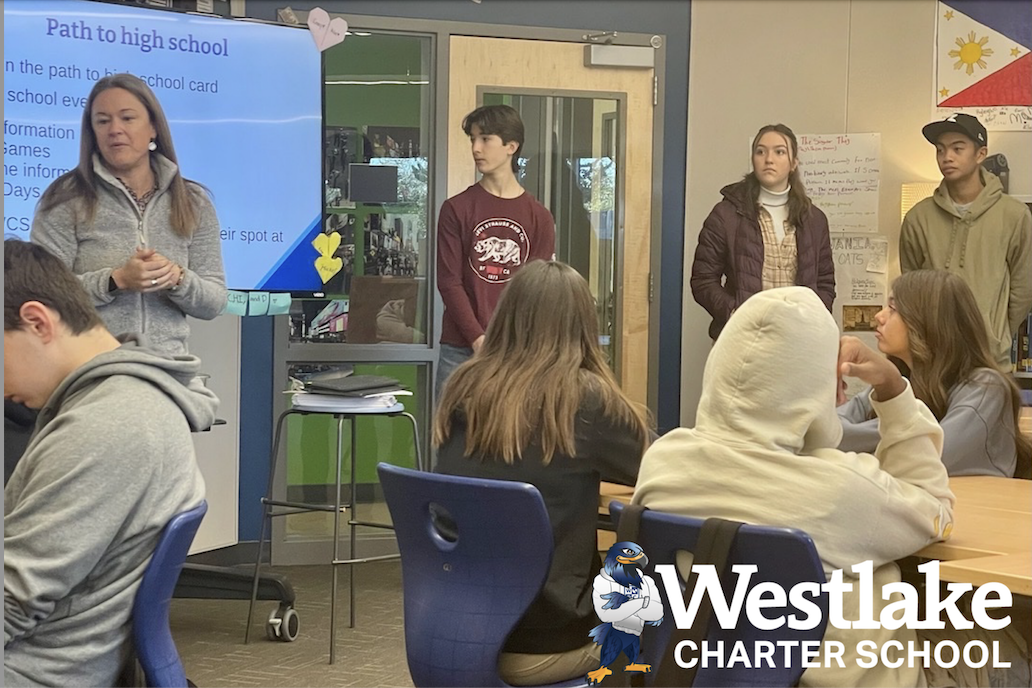 Our amazing high school students had the opportunity to present to our 8th grade advisory students about their path to high school. #WCSStewardship