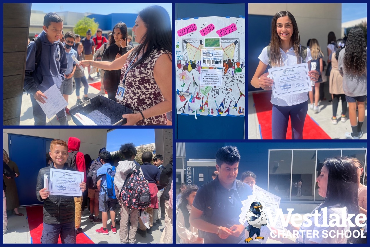 Lights, Camera, Testing! Our 3rd-8th grade Explorer staff and students have kicked off our Westlake red carpet event to show what they know this year during CAASPP testing! Shout out to Leadership students and K-2 staff and students for supporting testing classrooms with amazing door decorations and encouragement!