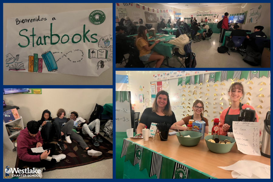'Starbooks' was open for business in Suzy Threadgill’s classroom at WCHS! Students in her high school Spanish class were given the opportunity to immerse themselves in a world of Spanish literature in a coffee shop ambiance.  The transformation of her classroom into 'Starbooks' provided a memorable and #JoyfulLearning opportunity.