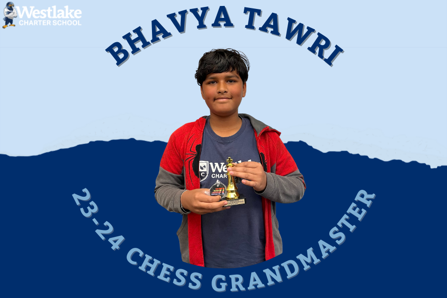 After a closely contested match at the end of our middle school elective cycle, seventh grader Bhavya Tawri has been crowned Westlake Charter's chess grandmaster for the 23-24 academic year. Congratulations, Bhavya!