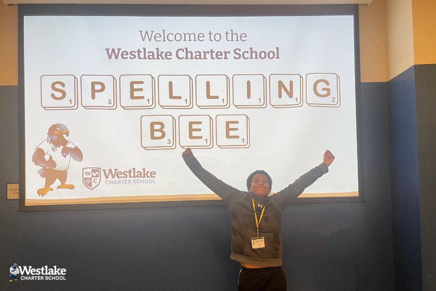 After 21 rounds, seventh grade Explorer, Malik Ali, won Westlake Charter School’s annual Spelling Bee!  Congratulations, Malik!