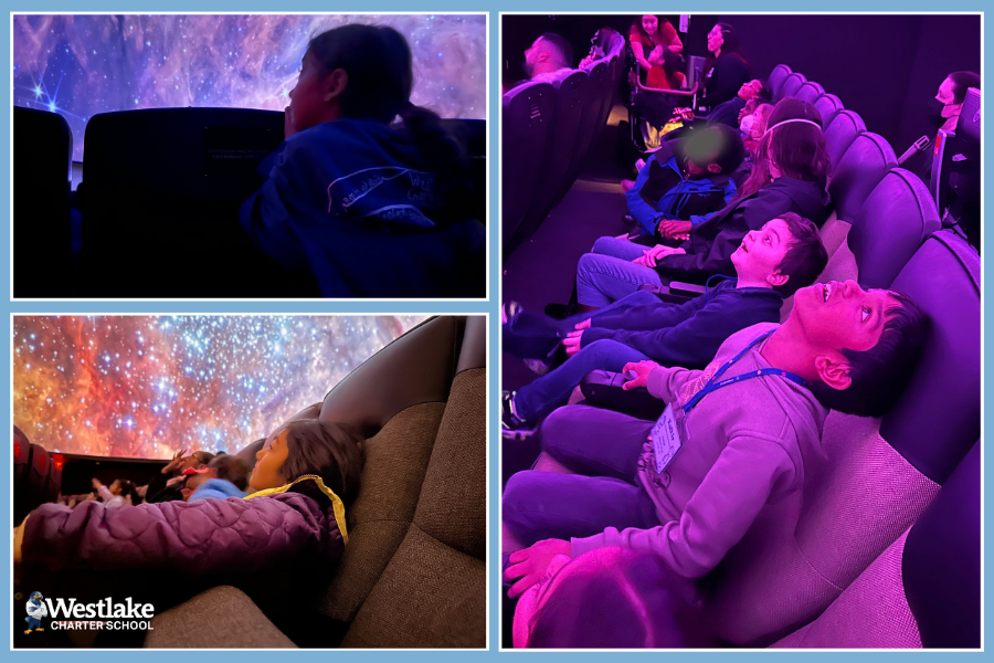 Our first grade Explorers have used observations of the sun, moon, and stars to describe predictable patterns. To reinforce concepts learned in the classroom, Explorers visited the Planetarium at California State University of Sacramento and had a stellar time!