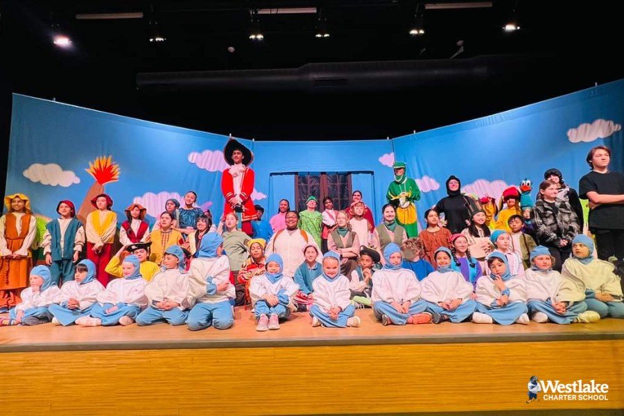 Kindergarten- 8th Grade Explorers wowed at this years Missoula Theater performance of Peter and Wendy.  They spent a long week rehearsing and performed two shows on Saturday to packed houses. Way to go Explorers and thank you to our WAVE partners who help make this possible.