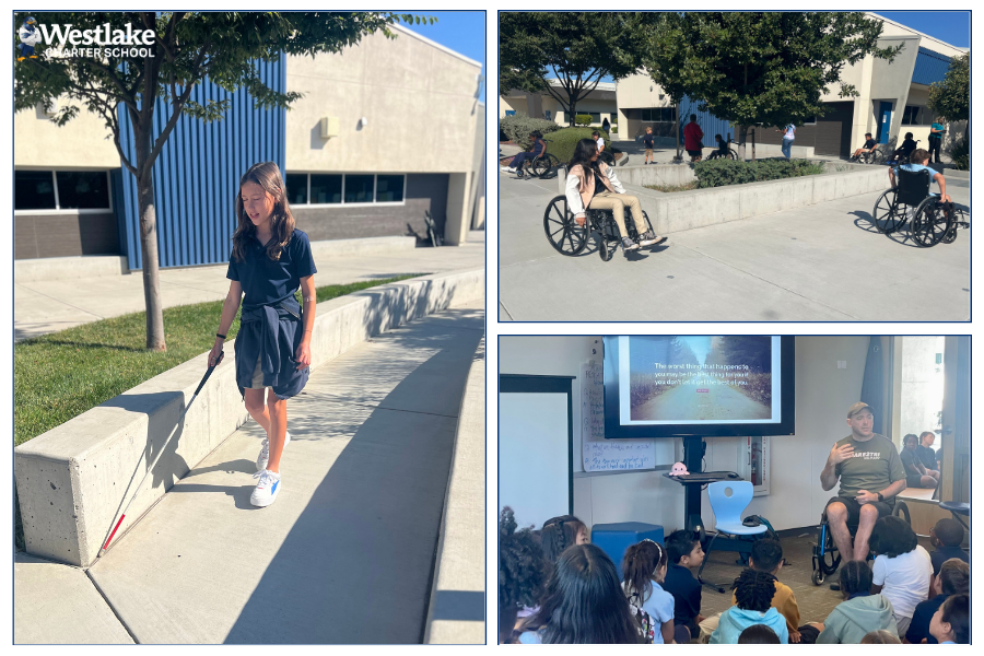 Our 4th Grade Explorers engaged in A Touch of Understanding, a program designed to increase disability awareness.  Fourth graders had the opportunity to try equipment such as wheelchairs and mobility canes and listen to presentations from individuals with disabilities.  Our students were actively engaged in Joyful Learning!