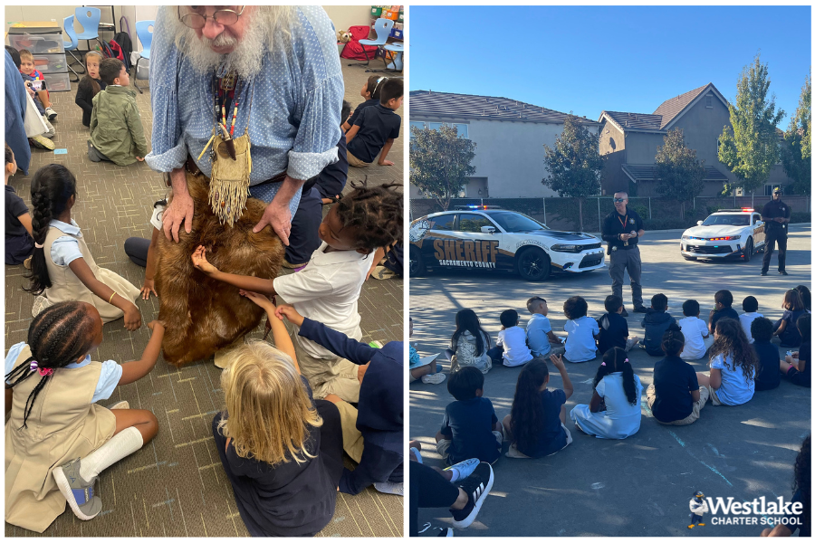 At WCS, we showcase the power of collaboration between school and community! Docents from Sutter’s Fort visited our campus to provide a hands-on, immersive learning experience for our First Grade Explorers, serving as the culmination of their on-campus field lessons. Students rotated through various classrooms, engaging in interactive demonstrations. Additionally, the Sacramento Sheriff’s Youth Unit visited our Kindergarten classes as part of their Community Helpers unit, offering valuable insights and real-world connections.