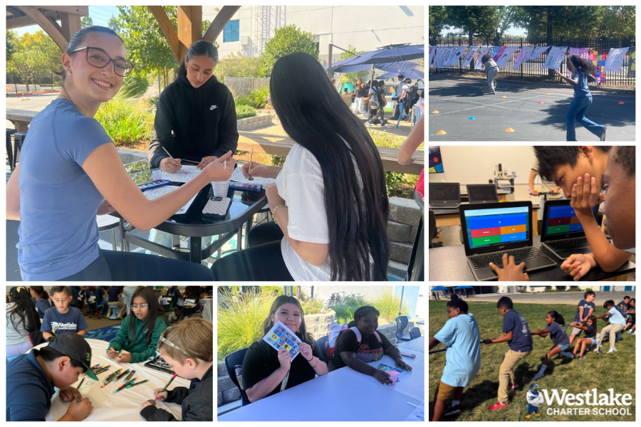 Heaps of appreciation go out to each and every student, family and community member for participating in our 18th Annual Olympic Triathlon event day and month-long fundraising campaign! Having volunteers on campus to help run the Obstacle Courses, Art Projects and Spanish Games at both campuses as well as all of the work put in behind the scenes to prepare for the event and our one, annual fundraiser was incredibly joyful and made it all possible and such a success!