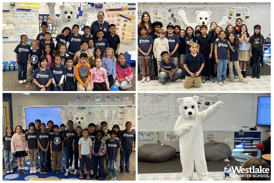 Congratulations to our top three classes in the Jibe Polar Paws Challenge! By walking, biking, and scooting to school, these students showed amazing teamwork while helping protect polar bears and their Arctic sea ice homes. Their prize? A polar bear adoption, a fun prize pack, and delivery by a very special visitor! Way to go, Ms. Osterhoudt, Ms. Floarea, and Ms. Walker’s classes—every trip made a difference!